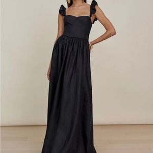 Reformation Vecchio Dress Black